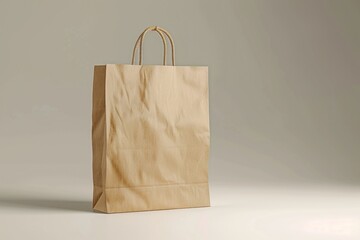 Poster - A simple brown paper bag on a table. Suitable for various concepts