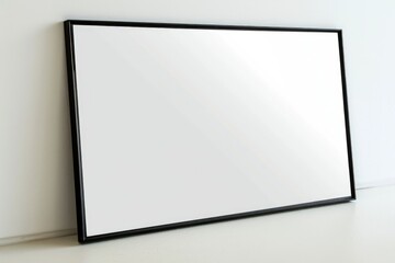 Poster - A picture frame leaning against a wall in a room. Suitable for interior design concepts