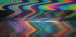 Background texture of retro CCTV or VHS video with multicolored noise and horizontal lines.