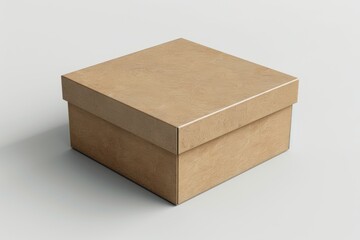 Poster - A brown cardboard box with a white background