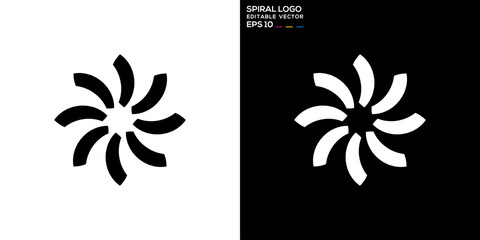 Vector design template of spiral logo. Laps, repeats, reloads, speed. Symbol icon EPS 10