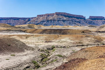 Wall Mural - Otherworldly landscape of Caineville Mesa.