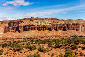 Wall Mural - Beautiful landscape view of Capitol Reef National Park.