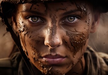 Poster - Intense gaze of a rugged individual