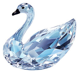 PNG Swan shape gemstone crystal jewelry animal.