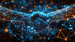 © Devi - Digital network handshake in virtual space