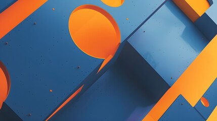 Wall Mural - orange and blue background illustration