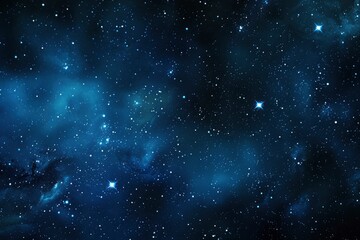 Blue dark night sky with many stars. Milkyway cosmos background - generative ai