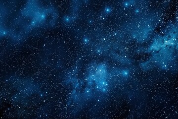 Wall Mural - blue dark night sky with many stars. milkyway cosmos background - generative ai