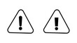 Exclamation danger sign. attention sign icon set. Hazard warning attention sign