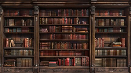 spectacular myriad old books rest on shelves conjuring intellectual richness within the library