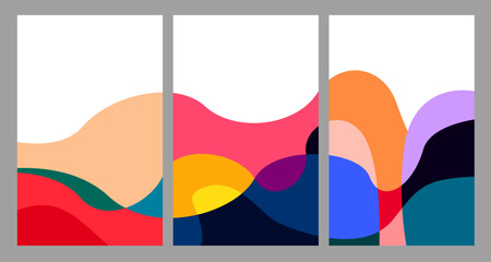 Aufkleber - Vector Illustration colorful liquid and fluid abstract for banner template