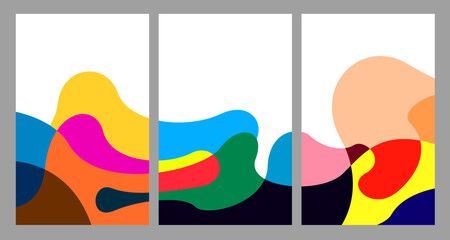 Fototapete - Vector Illustration colorful liquid and fluid abstract for banner template