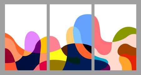 Fototapete - Vector Illustration colorful liquid and fluid abstract for banner template