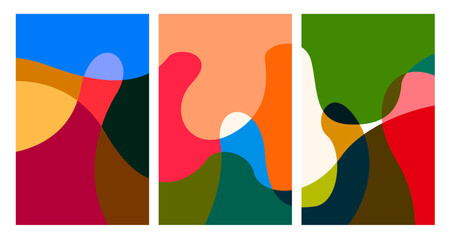 Fototapete - Vector Illustration colorful liquid and fluid abstract for banner template