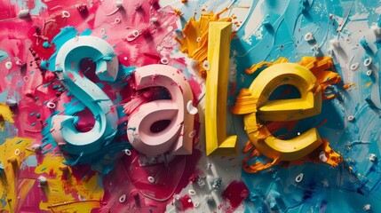 Colorful Sale concept art poster.