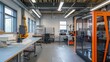 a high-tech digital fabrication lab where designers and engineers use additive manufacturing and CNC machining techniques to create custom-made products and prototypes