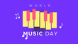 Music. world music day celebration vector design template. June 21. Music day, with piano design. entertainment. world music festival celebration concept