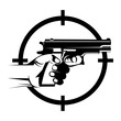 firearms design black and white vector 