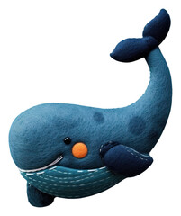 PNG Wallpaper of felt whale art cartoon animal.