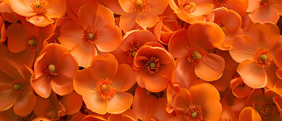 Poster - Orange flower background with vibrant color