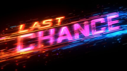 Wall Mural - Sign - “LAST CHANCE ” - graphic resource - background - important message - dramatic illustration - bold letters