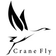 crane bird fly logo design vector	