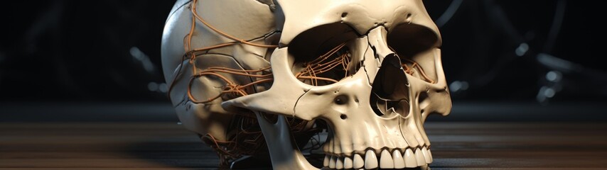 Wall Mural - Detailed anatomy of a human skull