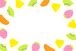 vector background with a set of fruits for banners, cards, flyers, social media wallpapers, etc.