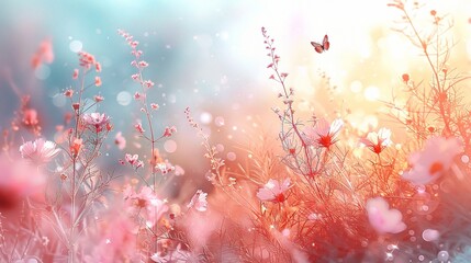 Wall Mural - nature background abstract with soft pastel hues and delicate textures