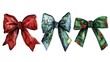 Cravats bow tie for man hand painted element set. copy space for text.