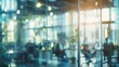 © LU - Blurred offices with people working behind glass walls