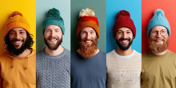 Group of Men With Beards and Hats