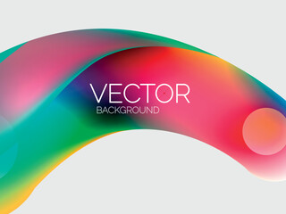 Poster - An electric blue wave with vector background features magenta hues and circles, perfect for a brand logo, fashion accessory, or automotive wheel system event