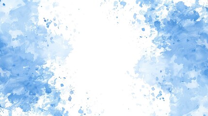 Poster - Blue and White Watercolor Background