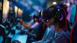 a virtual reality (VR) gaming tournament in progress