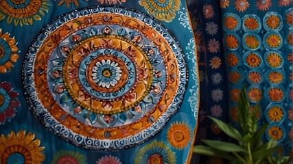 Sticker - traditional thai style fabric