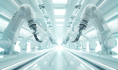 Wall Mural - industry, technology, robotic arm, factory, production