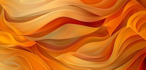 Wall Mural - Warm copper orange abstract waves with a flame motif great for an earthy vibrant background