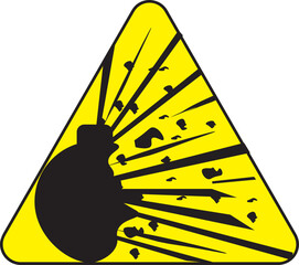 Sticker - Explosive materials industrial sign vector.eps