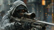© Artomoro - sniper rifle targeting masked killer