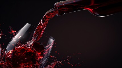 Wall Mural - a red liquid being poured into a glass