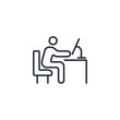 © zumrotul - office work icon. vector.Editable stroke.linear style sign for use web design,logo.Symbol illustration.