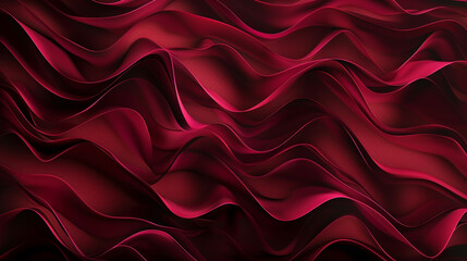 Wall Mural - Rich burgundy waves styled as abstract flames ideal for a deep sophisticated background