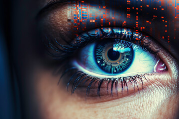 a close up of an eye