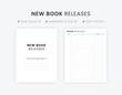 © graphicmarts - Printable New Book Releases Tracker Template, Upcoming Book List, Early Releases Logbook