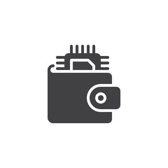 Poster - digital wallet vector icon