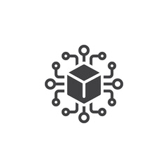 Poster - blockchain technology vector icon