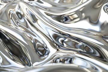 Aufkleber - Close-up of shiny silver fabric with a metallic texture. Elegant and modern background.