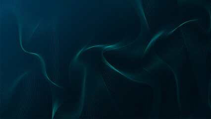 Poster - Deep green shiny dark gradient mesh background vector